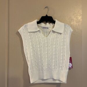 NWT 89th & Madison Cable Sweater Vest sz L